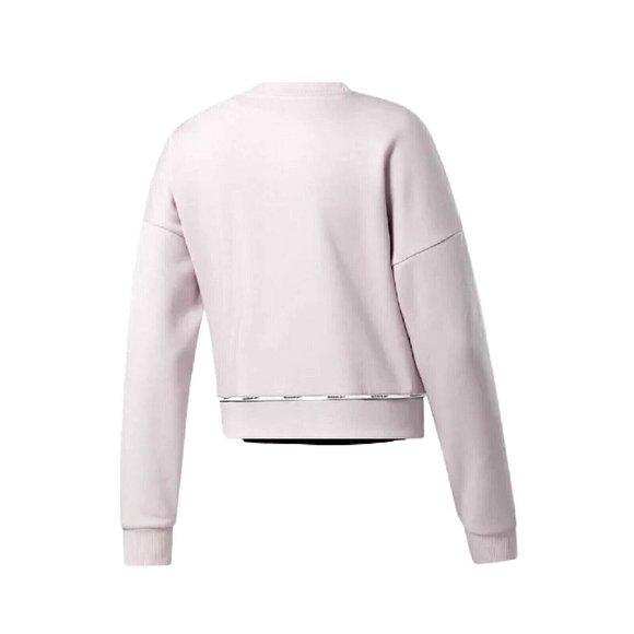 new Reebok Women’s Size XL Piping Pack Crew Neck Sweatshirt in Frost Berry Pink - Picture 5 of 9